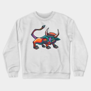 Mexican bull hand drawn illustration Crewneck Sweatshirt